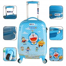 OkaeYa 46 Cms Light Blue Doremon Design Hard Sided Children's Luggage